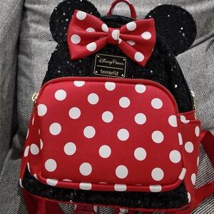Disney Red and Black Minnie Mouse Loungefly. Authentic from Disneyland. .